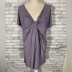 Mark Elegant Purple Draped Top Blouse